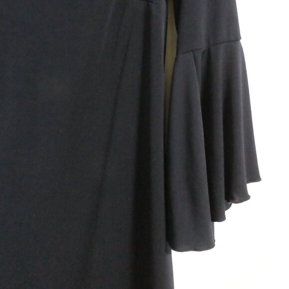 LORI MICHAELS COLLECTION | size 6 | Dark Blue Long Bell Sleeve Dress - Picture 7 of 16